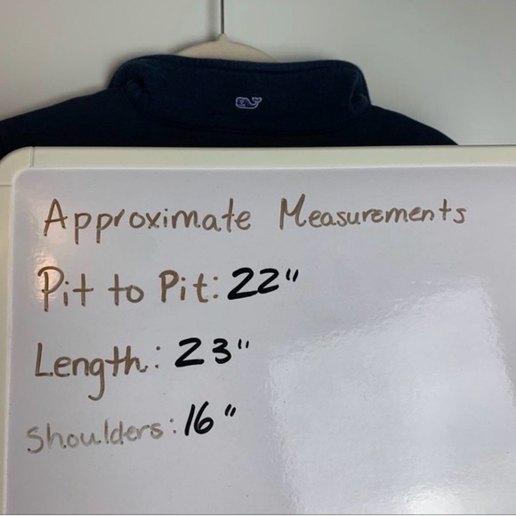 Vineyard Vines 1/2 Zip Shep Sweater Blue Size Women’s Medium - Picture 6 of 10